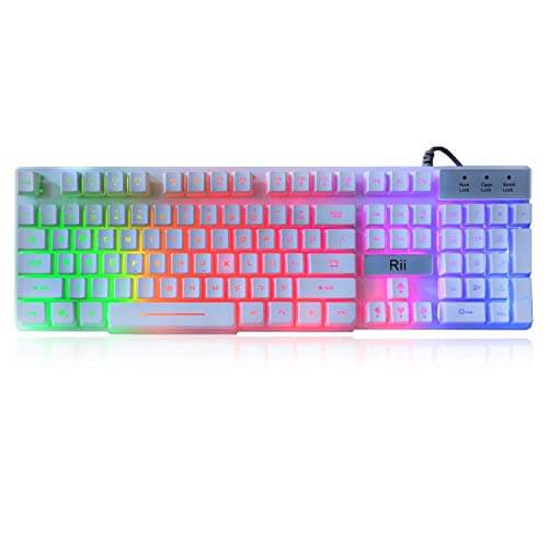 RGB keyboard with Rii branding on a white background