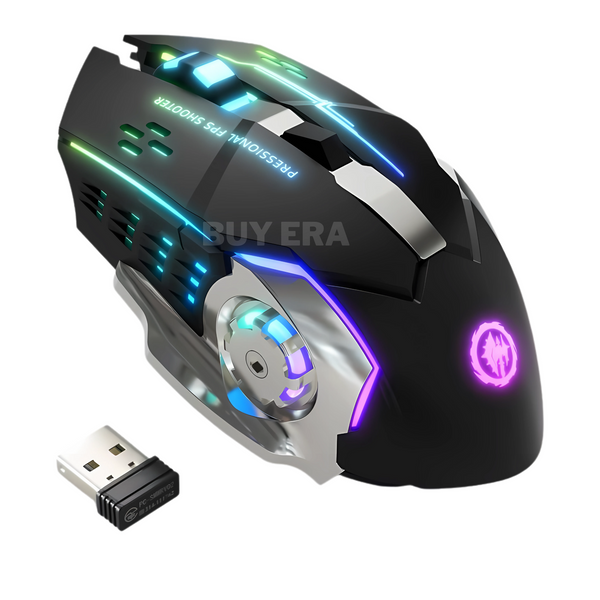 Professional FPS Shooter, Rechargeable Gaming Mouse, Bluetooth + Silent Optical Mouse with 2.4G