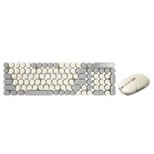 Keyboard and mouse set with a unique design on a white background
