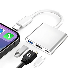 Type-C to HDMI 3-in-1 Adapter – 4K HDMI, USB 3.0, PD Fast Charging for Laptops & Smartphones