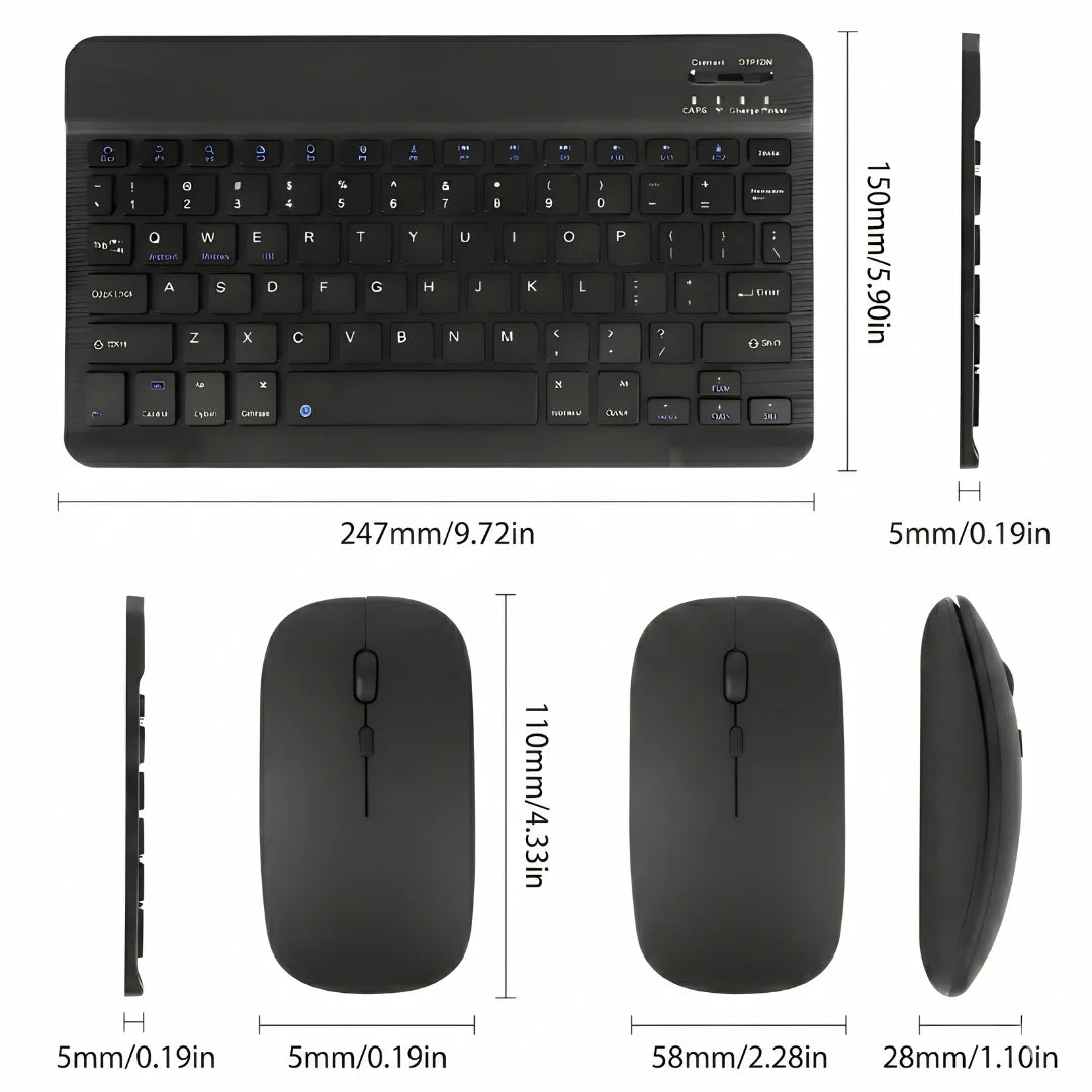 Wireless Rechargeable Bluetooth Keyboard &amp; Mouse Combo ⌨️🖱️