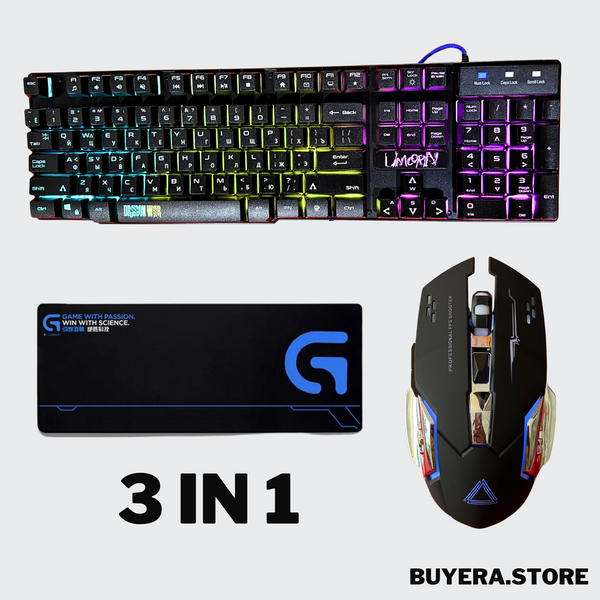 gaming keyboard gaming mouse and long mouse pad