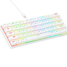 RGB keyboard with white frame on a white background