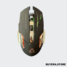 Gaming mouse with RGB lighting on a white background